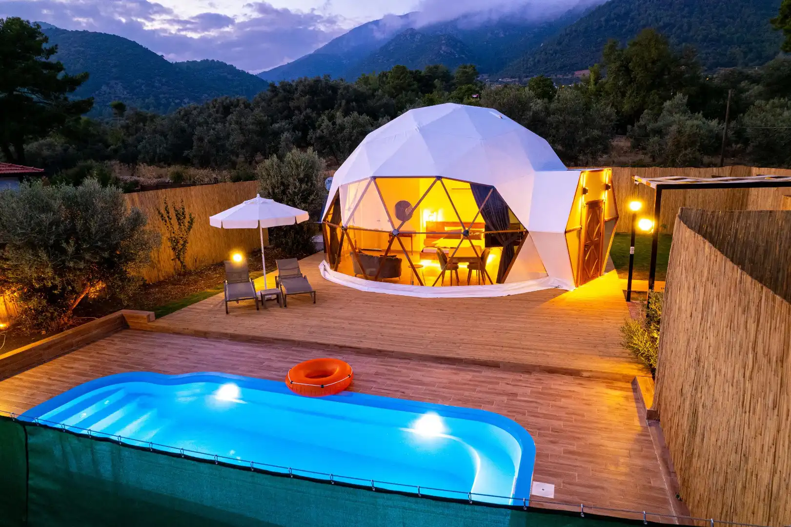 Green Dome House in Yesil Uzumlu, with Private Pool